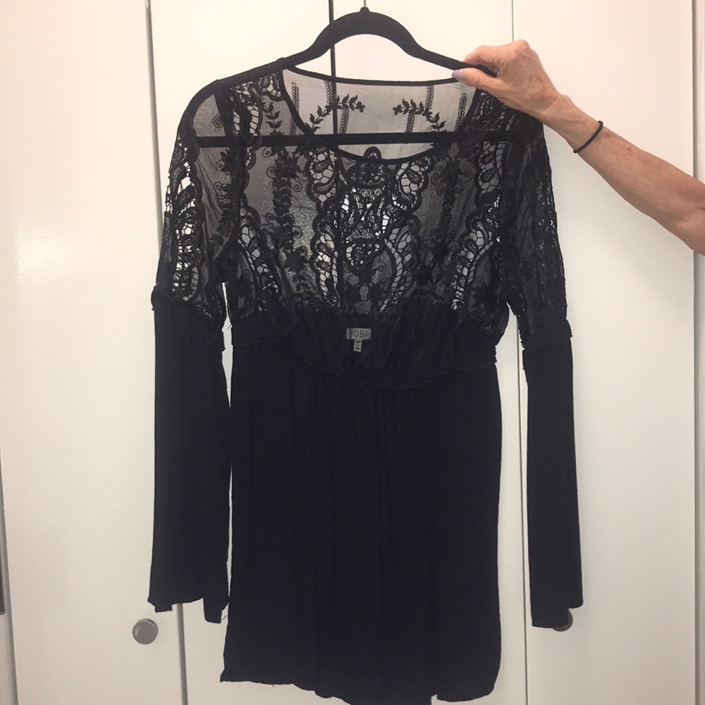 SOLD NWOT -Black lace dress